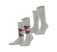 Burlington Everyday Mix Multipack M So coton fantaisie lot de 2 paires, Chaussettes Homme, Gris Light Heather 3223, 40-46