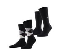 Burlington Everyday Mix Multipack M So coton fantaisie lot de 2 paires, Chaussettes Homme, Noir Black 3000, 40-46