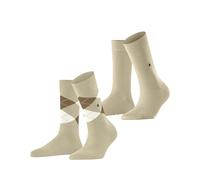 Burlington Everyday Mix Multipack W So coton fantaisie lot de 2 paires, Chaussettes Femme, Beige Cream 4011, 36-41