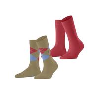 Burlington Everyday Mix Multipack W So coton fantaisie lot de 2 paires, Chaussettes Femme, Beige Sesame 4410, 36-41