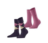 Burlington Everyday Mix Multipack W So coton fantaisie lot de 2 paires, Chaussettes Femme, Rouge Wineberry 8761, 36-41