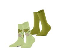 Burlington Everyday Mix Multipack W So coton fantaisie lot de 2 paires, Chaussettes Femme, Vert Lemon 7498, 36-41