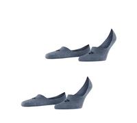 Burlington Everyday Multipack M In coton unies 2 paires, Chaussettes invisibles Homme, Bleu Light Denim 6660, 45-46