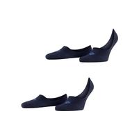 Burlington Everyday Multipack M In coton unies lot de 2 paires, Chaussettes invisibles Homme, Bleu Marine 6120, 45-46