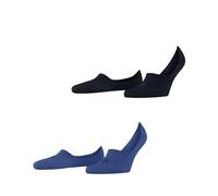 Burlington Everyday Multipack M In coton unies lot de 2 paires, Chaussettes invisibles Homme, Bleu Mediterran 6060, 45-46