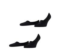 Burlington Everyday Multipack M In coton unies lot de 2 paires, Chaussettes invisibles Homme, Noir Black 3000, 43-44