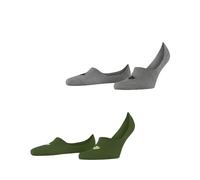 Burlington Everyday Multipack M In coton unies lot de 2 paires, Chaussettes invisibles Homme, Vert Forest 7657, 41-42