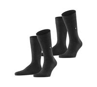 Burlington Everyday Multipack M So coton unies lot de 2 paires, Chaussettes Homme, Gris Anthracite Melange 3081, 40-46