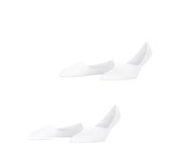 Burlington Everyday Multipack W In coton unies lot de 2 paires, Chaussettes invisibles Femme, Blanc White 2000, 39-40