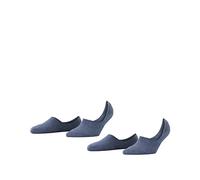 Burlington Everyday Multipack W In coton unies lot de 2 paires, Chaussettes invisibles Femme, Bleu Light Denim 6660, 39-40