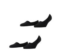Burlington Everyday Multipack W In coton unies lot de 2 paires, Chaussettes invisibles Femme, Noir Black 3000, 37-38