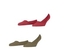 Burlington Everyday Multipack W In coton unies lot de 2 paires, Chaussettes invisibles Femme, Rouge Coral Red 8542, 37-38