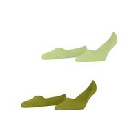 Burlington Everyday Multipack W In coton unies lot de 2 paires, Chaussettes invisibles Femme, Vert Lemon 7498, 39-40