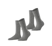 Burlington Everyday Multipack W So coton unies lot de 2 paires, Chaussettes Femme, Gris Light Grey 3401, 36-41