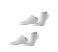 Burlington Chaussettes basses Homme Everyday Sneaker coton unies lot de 2 paires Blanc 40-46