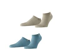 Burlington Everyday Sneaker Multipack M Sn coton unies 2 paires, Chaussettes basses Homme, Bleu Key Largo 6852, 40-46