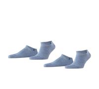 Burlington Everyday Sneaker Multipack M Sn coton unies 2 paires, Chaussettes basses Homme, Bleu Light Jeans 6662, 40-46