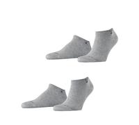 Burlington Chaussettes basses Everyday Sneaker, lot 2 paires coton unies gris (Light Grey) 40-46