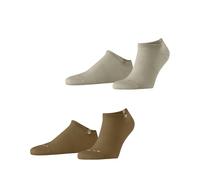 Burlington Everyday Sneaker Multipack M Sn coton unies lot de 2 paires, Chaussettes basses Homme, Beige Brown Sugar 5152, 40-46
