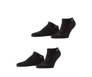 Burlington Everyday Sneaker Multipack M Sn coton unies lot de 2 paires, Chaussettes basses Homme, Noir Black 3000, 40-46