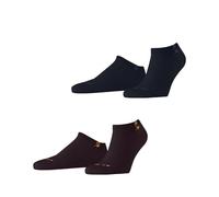 Burlington Everyday Sneaker Multipack M Sn coton unies lot de 2 paires, Chaussettes basses Homme, Rouge Claret 8375, 40-46