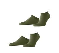 Burlington Everyday Sneaker Multipack M Sn coton unies lot de 2 paires, Chaussettes basses Homme, Vert Salvia 7472, 40-46