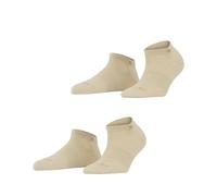 Burlington Everyday Sneaker Multipack W Sn coton unies lot de 2 paires, Chaussettes basses Femme, Beige Sand Stone 4024, 36-41