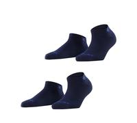 Burlington Everyday Sneaker Multipack W Sn coton unies lot de 2 paires, Chaussettes basses Femme, Bleu Marine 6120, 36-41