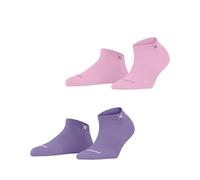 Burlington Everyday Sneaker Multipack W Sn coton unies lot de 2 paires, Chaussettes basses Femme, Violet Lilac 6925, 36-41