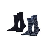 Burlington Everyday Stripe Mixed Multipack M So coton fantaisie lot de 2 paires, Chaussettes Homme, Bleu Marine 6120, 40-46