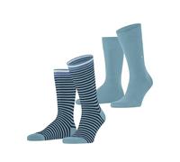 Burlington Everyday Stripe Mixed Multipack M So coton fantaisie lot de 2 paires, Chaussettes Homme, Bleu Key Largo 6852, 40-46