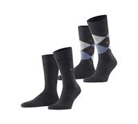 Burlington Everyday X-Mas Multipack M So coton fantaisie lot de 2 paires, Chaussettes Homme, Gris Grey Mix 0070 Christmas, 40-46