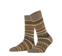 Burlington Fair Isle Delight W So laine fantaisie 1 paire, Chaussettes Femme, Marron Camel 5038, 36-41
