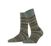 Burlington Fair Isle Delight W So laine fantaisie 1 paire, Chaussettes Femme, Vert Sage 7068, 36-41