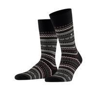 Burlington Fair Isle M So laine fantaisie 1 paire, Chaussettes Homme, Noir Black 3000, 40-46