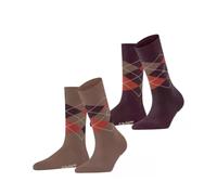 Burlington Femmes Everyday Argyle Chaussettes Opaque Coton (biologique), Fibre artificielle