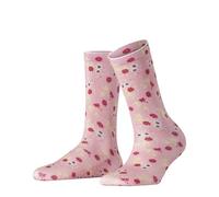 Burlington Floral Romance W So coton fantaisie 1 paire, Chaussettes Femme, Rose Powder Pink 8493, 36-41