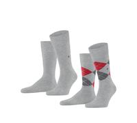 Burlington Homme Chaussettes Everyday 2er Paquet - Modèle Diamant, Uni, Onesize,