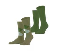Burlington Chaussettes Homme Everyday Argyle Mix - Lot de 2 Vert 40/46