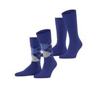 Burlington homme Everyday Argyle Mix 2-Pack chaussettes coton respirant | renforcées résistantes douces mix unies motif fantaisie argyle pour vie quotidienne et travail multipack 2 paires