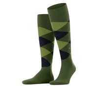 Burlington Homme King M Kh Baumwolle Lang Gemustert Chaussettes Hautes, Vert Forêt 7657, 42-48 EU