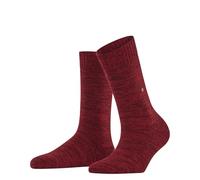 Burlington Knittingham W So laine coton fantaisie 1 paire, Chaussettes Femme, Rouge Claret 8435, 36-41