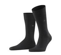 Burlington Leeds M So coton laine unies 1 paire, Chaussettes Homme, Gris Asphalt Melange 3180, 40-46