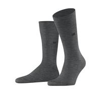 Burlington Leeds M So coton laine unies 1 paire, Chaussettes Homme, Gris Dark Grey 3070, 40-46