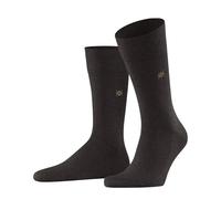 Burlington Leeds M So coton laine unies 1 paire, Chaussettes Homme, Marron Brown Melange 5166, 40-46