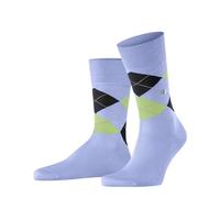 Burlington Manchester M So coton fantaisie 1 paire, Chaussettes Homme, Bleu Danubio Melange 6258, 40-46