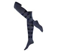 Burlington Marylebone W Ok laine fantaisie 1 paire, Chaussettes hautes Femme, Bleu Dark Blue Melange 6688, 36-41