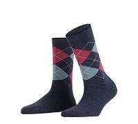 Burlington Marylebone W So laine fantaisie 1 paire, Chaussettes Femme, Bleu Dark Blue Melange 6688-O, 36-41