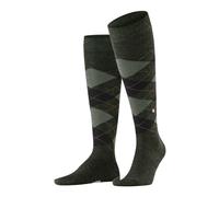 Burlington Melange Edinburgh M Kh Wolle Gemustert Chaussettes, Vert Jade Cream 7185, 42-48 Hommes