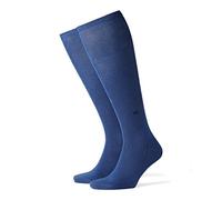 Burlington Messieurs Mi-Bas Dublin Lot de 2 - Bleu -